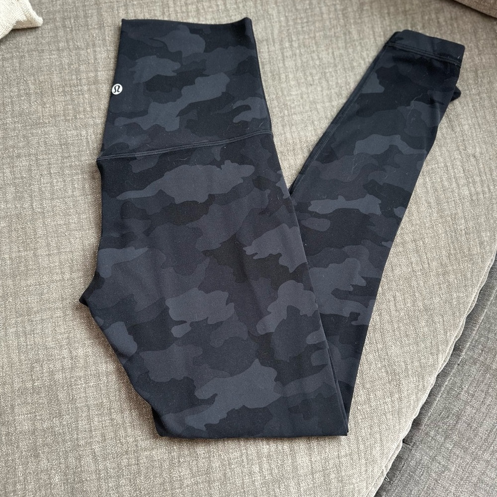 lululemon Wunder Under Black Camo Leggings